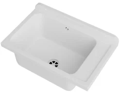 Monza Évier en Granit pour Garage, Buanderie Blanc