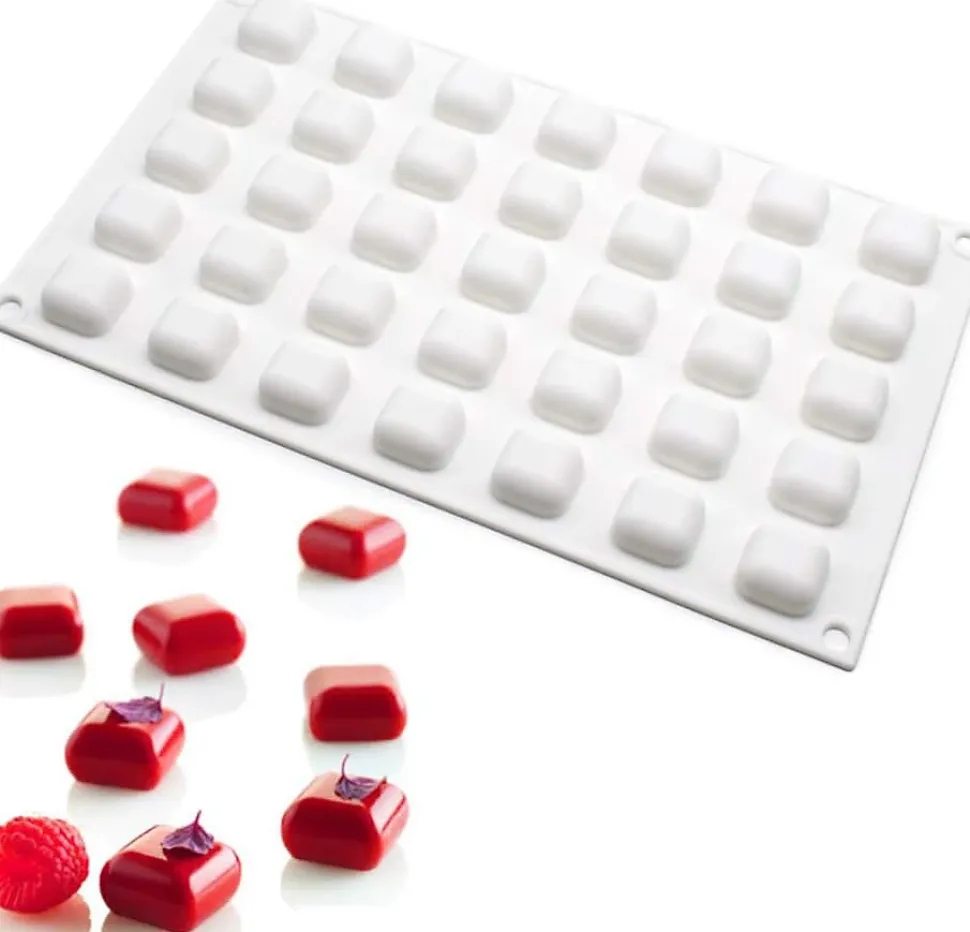 Moule À Bonbons, 35 Trous Forme Carrée, Blanc