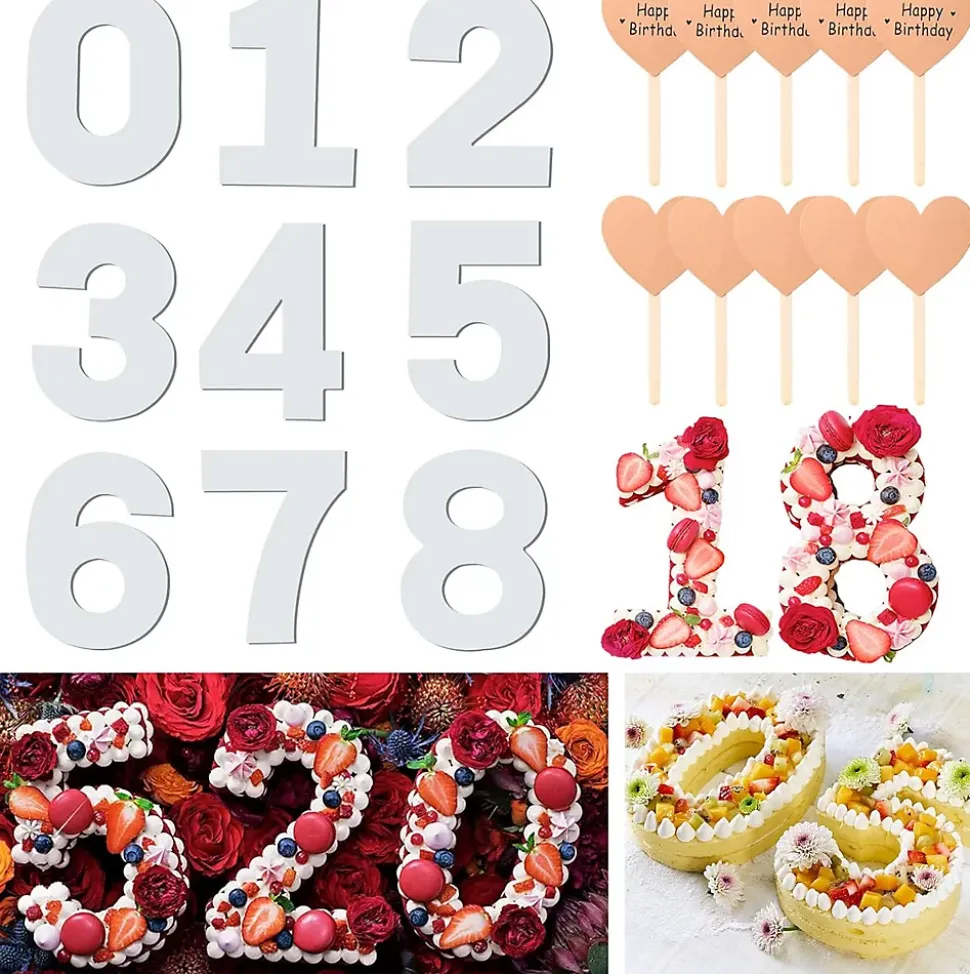 Moule à Cake Numérique Plastique 0-8 Grand Chiffre (12 pouces)
