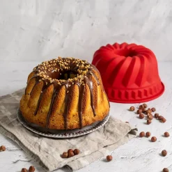 Moule à kougelhopf et moule à cakes en silicone rouge Dr. Oetker Flexxibel Love