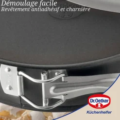 Moule à manqué à charnière 26 cm avec couvercle de transport Dr. Oetker Bake and Go