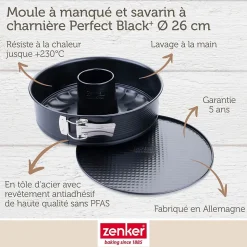 Moule à manqué et à savarin double fond 26 cm Zenker PerfectBack+