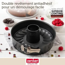 Moule à manqué et à savarin double fond 26 cm Zenker PerfectBack+