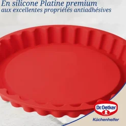 Moule à tarte en silicone rouge de 26 cm Dr. Oetker Flexxibel Love