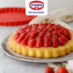 Moule à tarte en silicone rouge de 26 cm Dr. Oetker Flexxibel Love