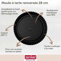 Moule à tarte renversée 30 cm Zenker Black Metallic
