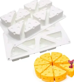 Moule 3D pour Glace Chocolat Pâtisserie Dessert, 8 Trous Forme de gros fromages