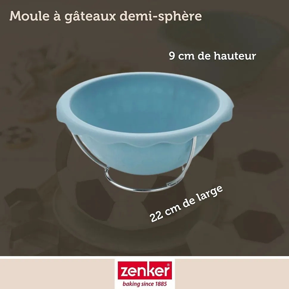 Moule demi sphère pour gâteau ballon de foot 18 cm Zenker Spécial Football