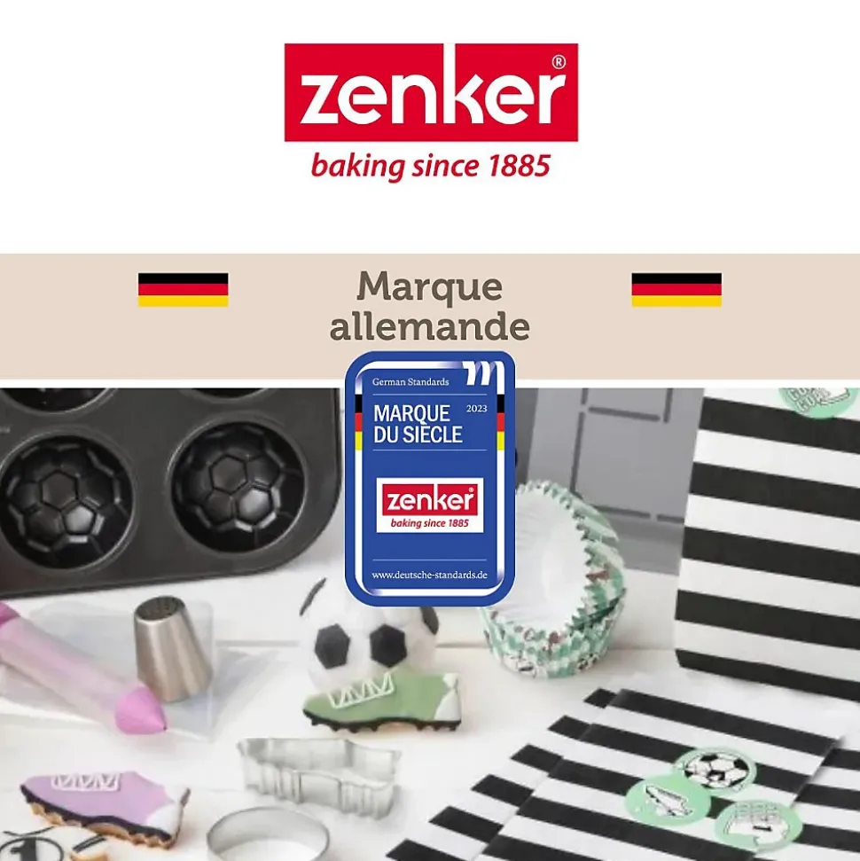 Moule demi sphère pour gâteau ballon de foot 18 cm Zenker Spécial Football