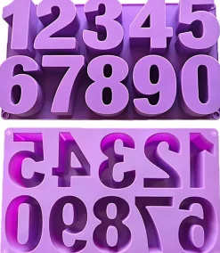 Moule en Chiffre Silicone, 0-9 Number Cake