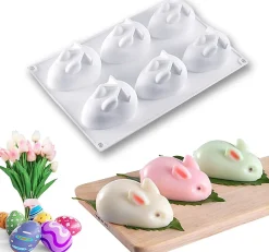 Moule en Silicone Lapin 3D blanc