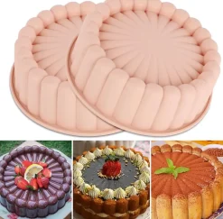 Moule Gateau Silicone Rond 20cm rose