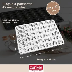 Moule pour vanille kipferl croissant vanille 42 x 32 cm Zenker Special Creative