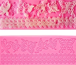 Moule rose à gâteau petit, chocolat en forme de papillon dentelle en silicone de la cusine