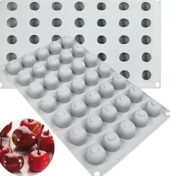 moule silicone au chocolat, 35 trous cerises