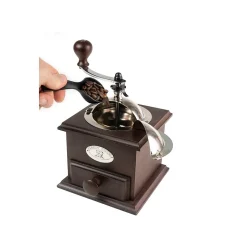 Moulin à café 21 cm Nostalgie en bois couleur chocolat