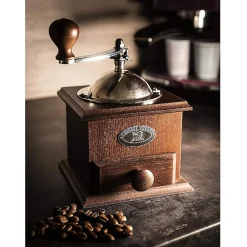 Moulin à café 21 cm Nostalgie en bois couleur chocolat