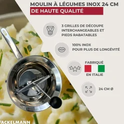 Moulin à légumes inox 24 cm Fackelmann Handmade Tradition