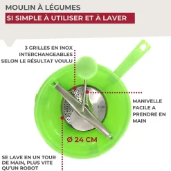 Moulin à légumes plastique 24 cm Fackelmann Handmade Tradition