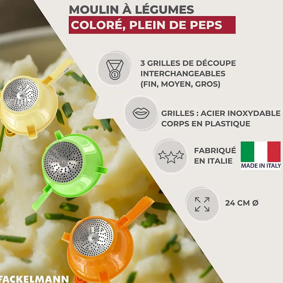 Moulin à légumes plastique 24 cm Fackelmann Handmade Tradition