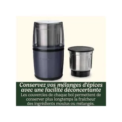 Moulin à épices Cuisinart SG21BE 200 W 2 bols inox Bleu nuit
