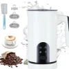 Mousseur à Lait 4-en-1 Silencieux 350 mL Blanc