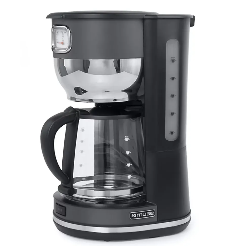 Muse MS-220 DG - Cafetière avec réservoir 1.4 L (10 tasses) avec Porte-filtre - 1000W