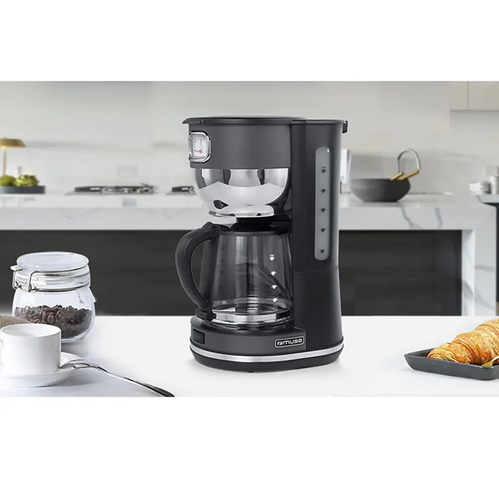 Muse MS-220 DG - Cafetière avec réservoir 1.4 L (10 tasses) avec Porte-filtre - 1000W
