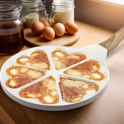 Mythic - Poêle avec 6 cœurs 25.7 cm avec revêtement en céramique blanc