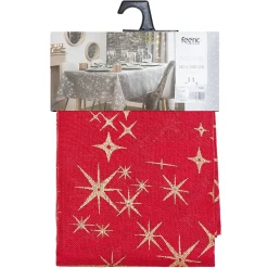 Nappe caneva étoile 140x240cm rouge - feeric lights & christmas
