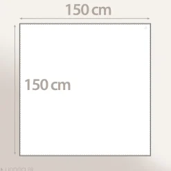 Nappe carrée 150x150 cm HÉLIOS Ecru coton +