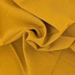 Nappe coton 160x300 cm HONO jaune Curry finition point bourdon