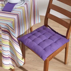 Nappe de table en 100% coton - Rayures osaka vert - 137 x 137 cm - HOMESCAPES - Lavable en machine