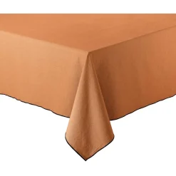 Nappe en coton recyclé Grace 140x250 cm Caramel