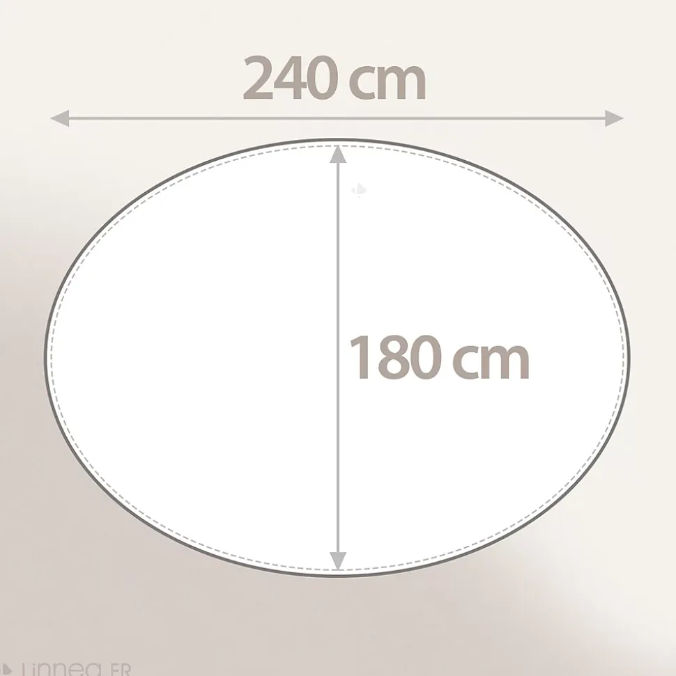 Nappe ovale 180x240 cm Jacquard coton SPIRALE orange papaye