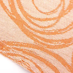 Nappe ovale 180x240 cm Jacquard coton SPIRALE orange papaye