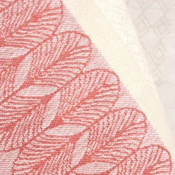 Nappe rectangle 150x200 cm Jacquard coton + CHARLESTON rouge Corail
