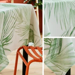 Nappe rectangle 160x350 cm OASIS vert coton +