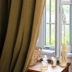 Nappe rectangulaire coton lavé 160x250 cm HONO marron foin