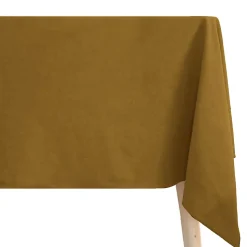 Nappe rectangulaire coton lavé 160x250 cm HONO marron foin