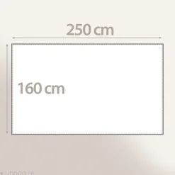 Nappe rectangulaire coton lavé 160x250 cm HONO marron camel