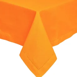 Nappe rectangulaire en 100% coton - orange - 137 x 178 cm - HOMESCAPES - Lavable en machine