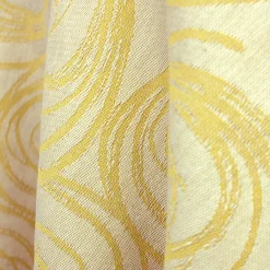 Nappe ronde 180 cm Jacquard coton SPIRALE jaune citron