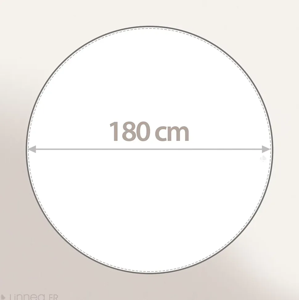 Nappe ronde 180 cm Jacquard coton SPIRALE jaune citron