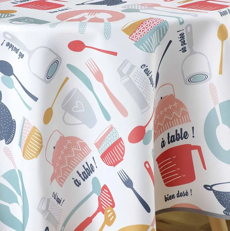 Nappe ronde antitache et infroissable A table