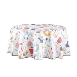 Nappe ronde antitache et infroissable A table