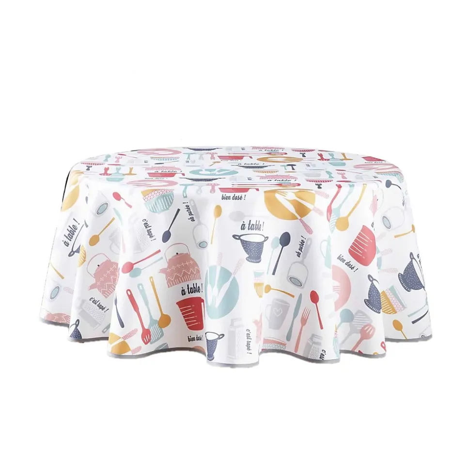 Nappe ronde antitache et infroissable A table