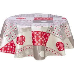 Nappe ronde en toile cirée campagne Audrey