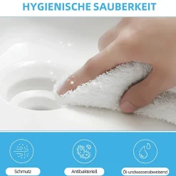 NETTLIFE vasque à poser, Lavabo de salle de bain ovale effet lotus, blanc L41 x P33cm