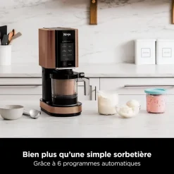 Ninja Sorbetière & Fabrique à Desserts Glacés 3 Pots, 7 Programmes